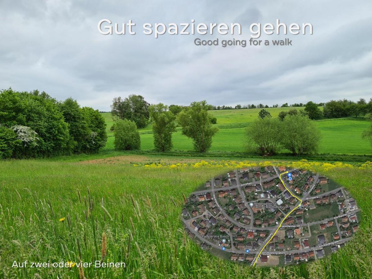Lichtdurchflutetes Zimmer - Kaeppele Waldbuttelbrunn Dış mekan fotoğraf